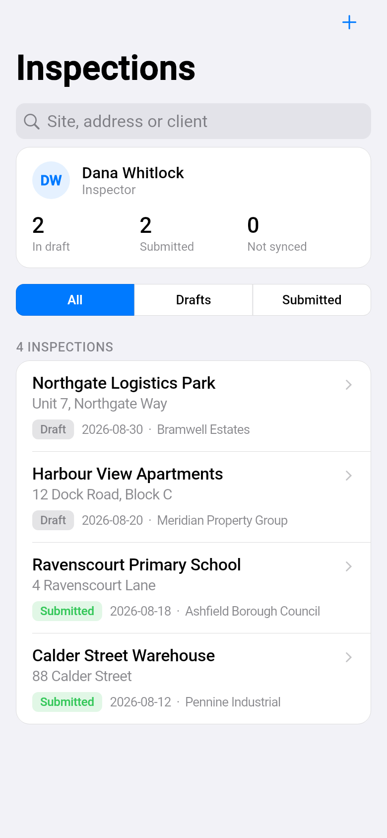 FieldProof mobile — History